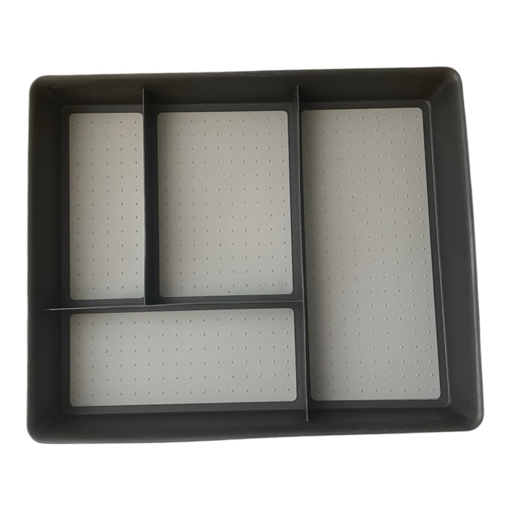Versatile Gray Organizer Tray for Home or Office